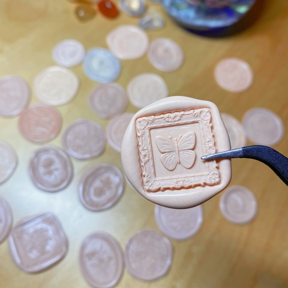 Cream Color! Handcrafted Wax Seals Stamp — Perfect for wedding & ceremonies! - Picture 2 of 3